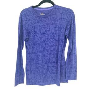 Under Armor Heat Gear Purple Graphic Long Sleeve Top - Medium